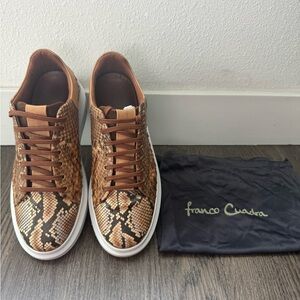 FRANCO CUADRA WOMEN'S PYTHON BROWN
LEATHER SNEAKERS